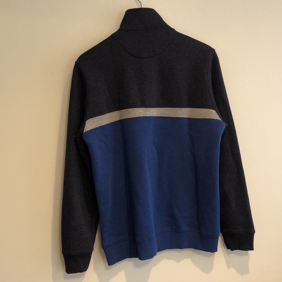 Izod quarter zip advantage performance sweater for men size small Blue and grey - Picture 6 of 6